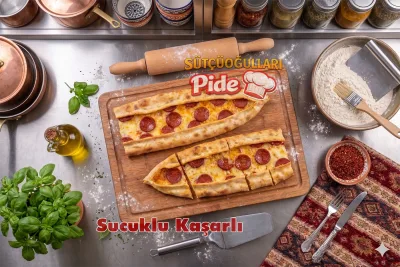 Duble sucuklu pide, çift kat sucuklu pide