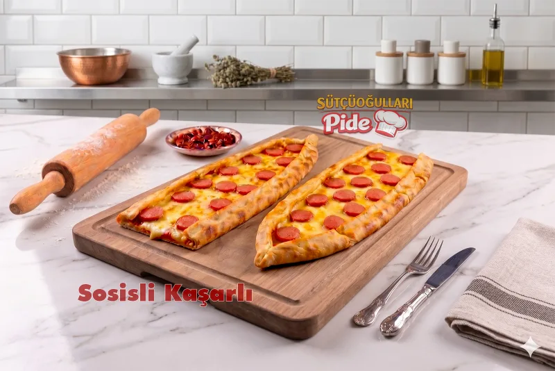 Buçuk sosisli pide, bol sosisli sıcak pide