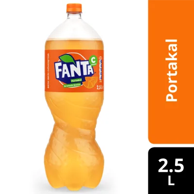2,5 litre fanta, aile boyu portakal aromalı içecek